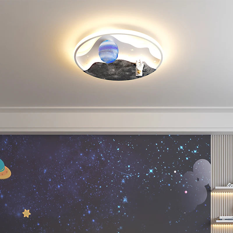 lustre astronaute créatif pour décoration intérieure lumineuse - vue 4 sur 8