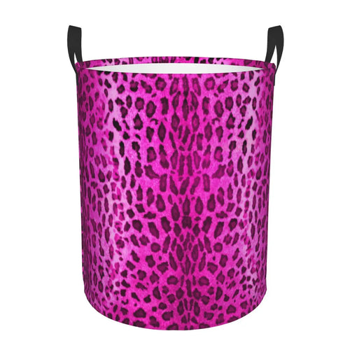 panier à linge imprimé léopard grand rangement pliable pour vêtements - vue 15 sur 17