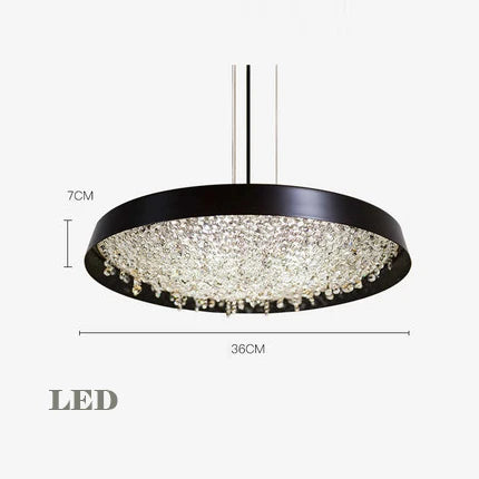Modern minimalist crystal chandelier for interior decoration - vue 7 sur 12