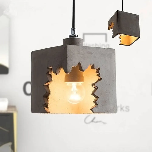 suspension rétro style loft lampe led en ciment pour restaurant et bar - vue 4 sur 8