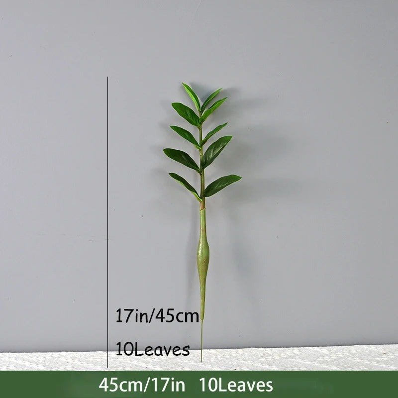Artificial tropical money tree realistic decorative plastic plant - vue 10 sur 13