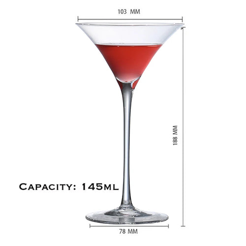 Verres a pied cocktail champagne martini vin design