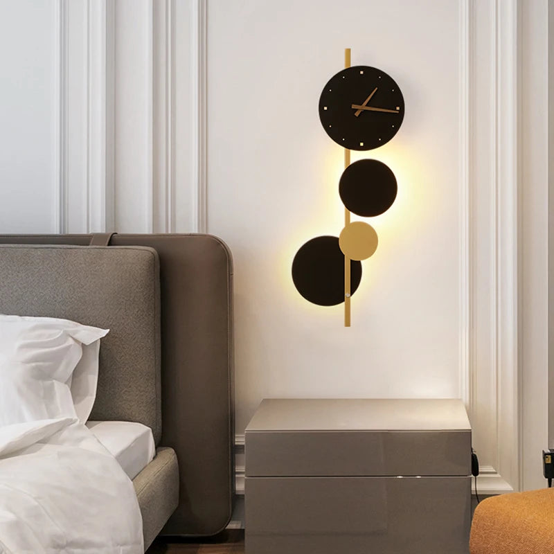 horloge murale led design nordique en acrylique pour décoration intérieure - vue 4 sur 7