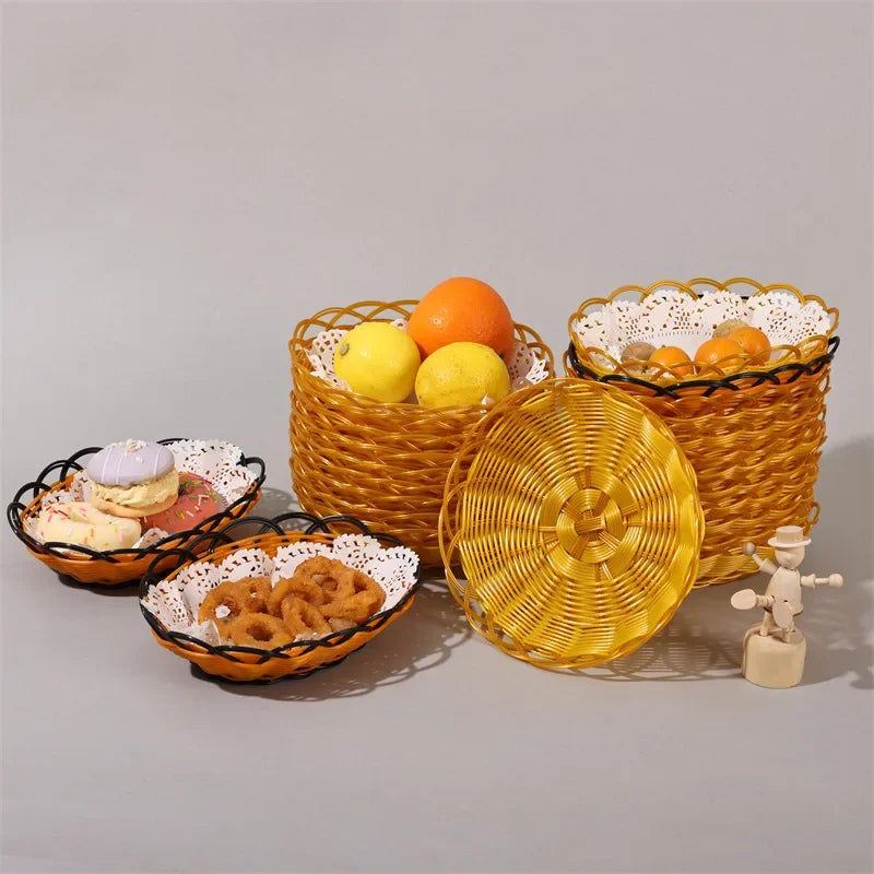 panier à fruits en rotin pour stockage alimentaire et décoration - vue 6 sur 10