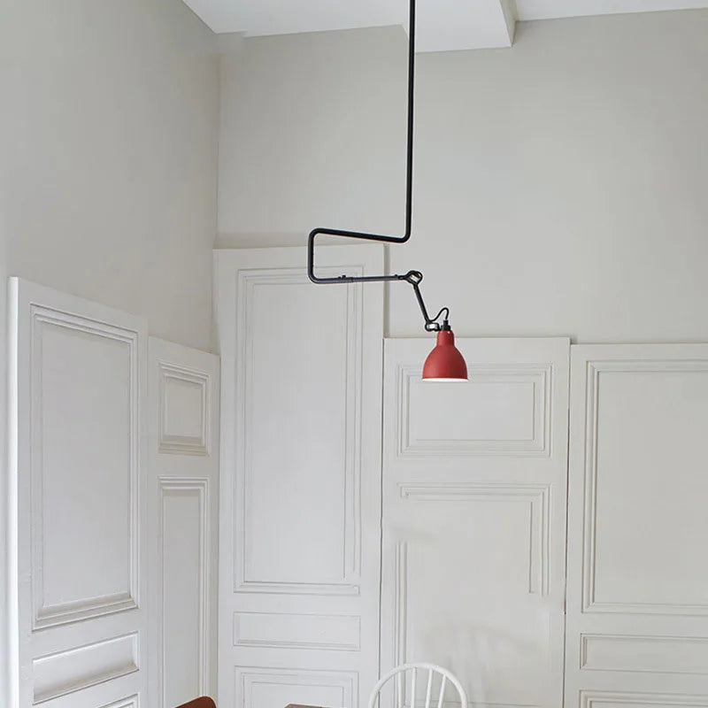 lampes suspendues rotatives style américain en métal pour lecture