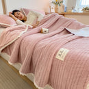 Plaid polaire doux tricoté pour canapé et chambre