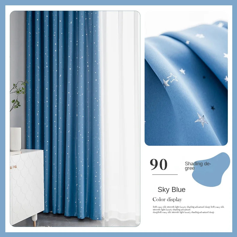Rideau occultant plissé motif enfant salon chambre balcon - vue 10 sur 12
