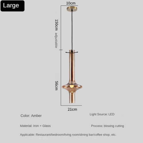luminaire en verre avec joint en bambou design artistique pour divers espaces - vue 11 sur 12