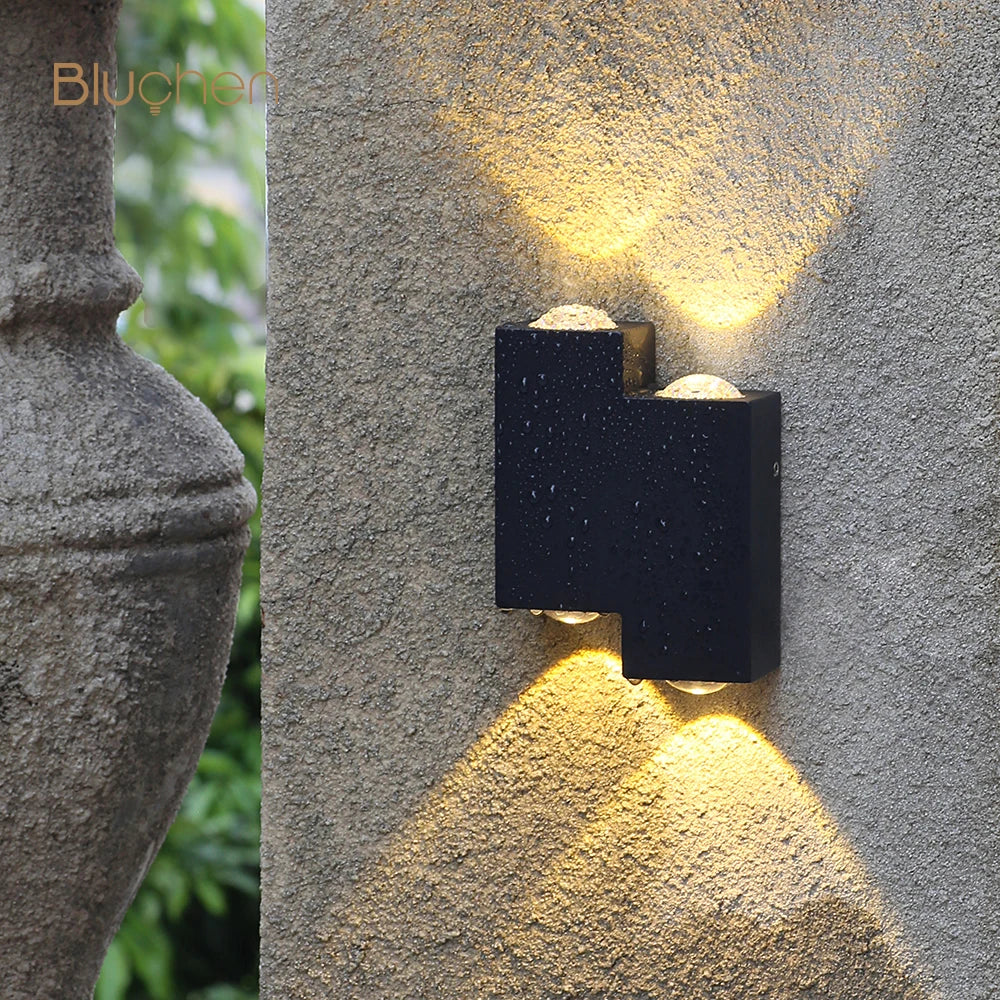 applique murale led étanche moderne pour extérieur jardin - vue 3 sur 10