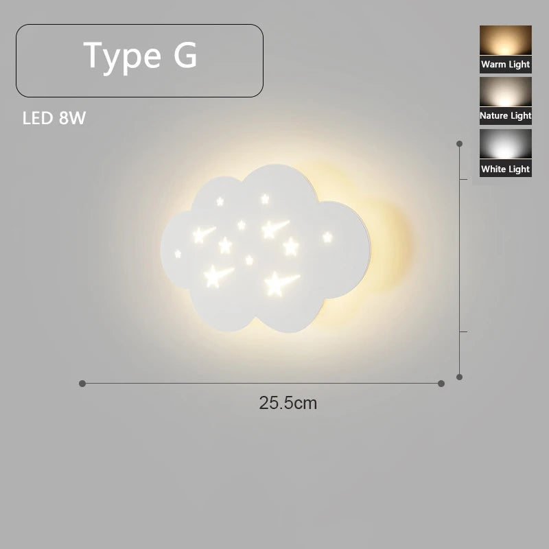 applique murale led blanche à différentes formes ludiques - vue 13 sur 16