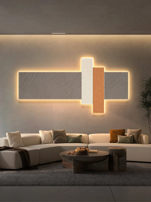 Minimalist LED wall light with remote control, Nordic decorative design - vue 2 sur 10