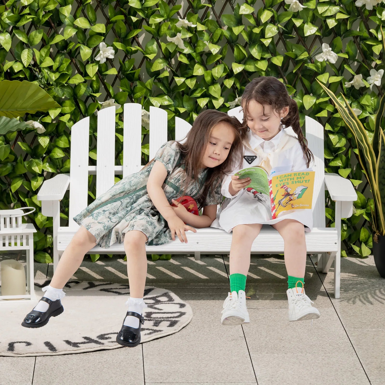 chaise adirondack pour enfants en bois résistante pour jardin et balcon - vue 7 sur 6