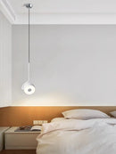 lustre minimaliste moderne à tête unique lampe led rotative