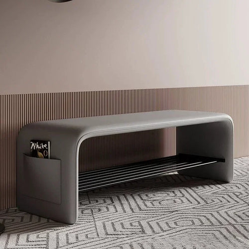 Doorway Shoe-changing Stool, Shoe Cabinet Storage, Two-purpose All-in-one Stool, Bedroom Simple Bedside Bench for Sitting - vue 5 sur 10