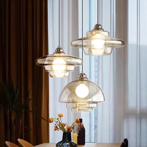 suspension décorative en verre plaqué nordique moderne - vue 2 sur 9