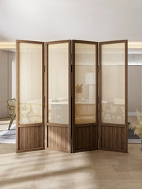 Chinese style rattan folding screen, mobile partition, living room covering, household bedroom, homestay