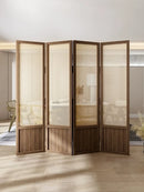 Chinese style rattan folding screen, mobile partition, living room covering, household bedroom, homestay