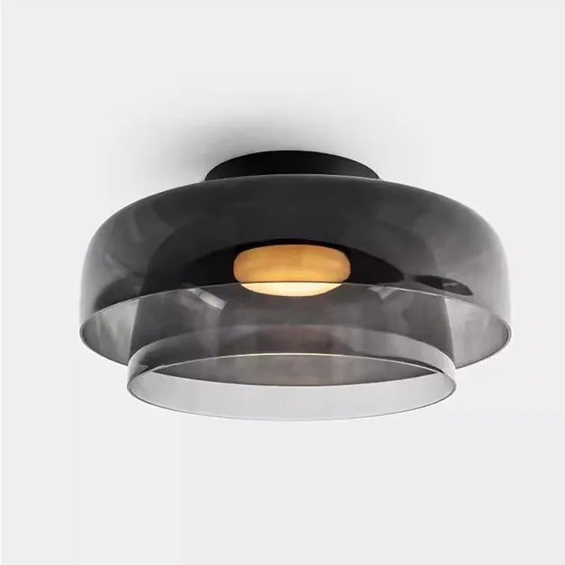 Plafonnier en verre nordique chambre à coucher plafonnier médiéval pour Restaurant Simple moderne créatif salle à manger lampes de décoration - vue 5 sur 21