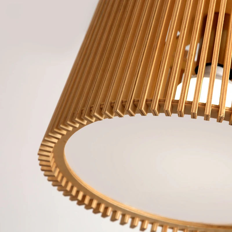 suspension en bois massif design moderne pour décoration intérieure - vue 7 sur 8