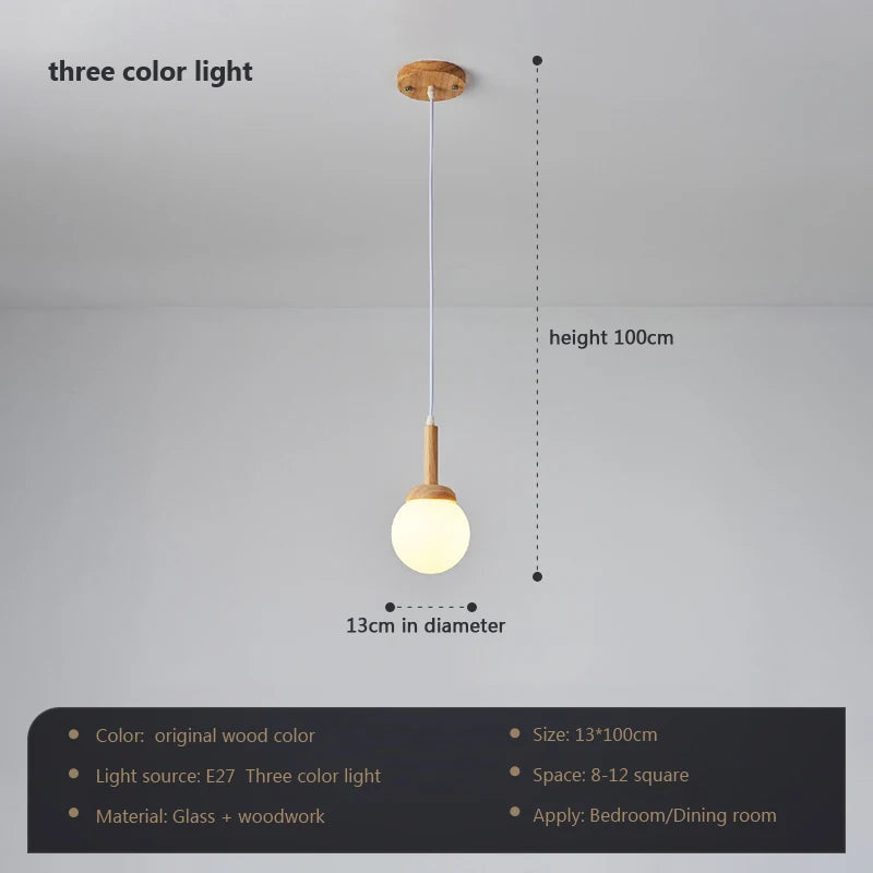 Suspension nordique atmosphérique chinoise à trois têtes salle à manger salle à manger moderne simple bar personnalisé créatif cuisine lumière - vue 9 sur 15