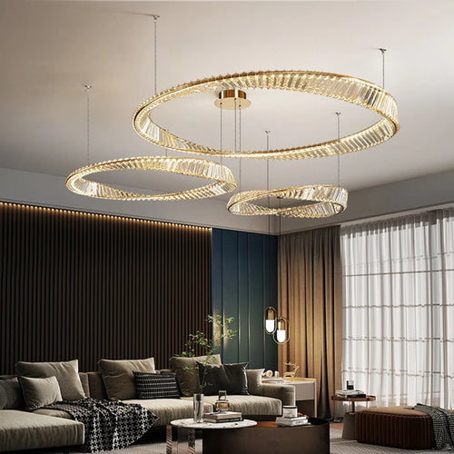 Plafonnier de luxe nordique salon créatif salle à manger lustre de plafond en cristal chambre décoration de la maison suspension LED lumières - vue 6 sur 20