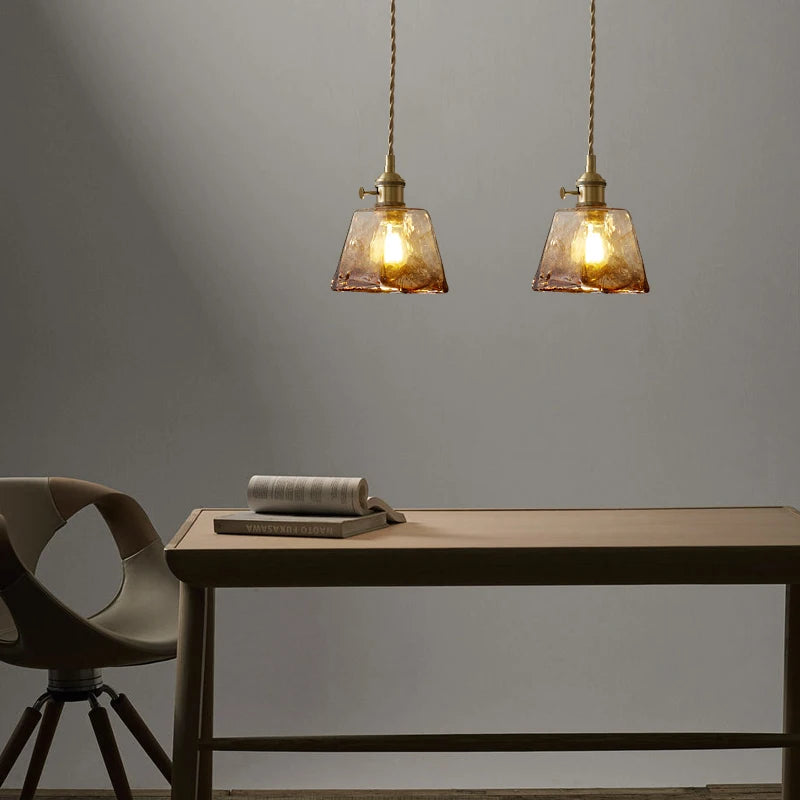 suspension moderne en verre led pour décoration intérieure - vue 5 sur 20