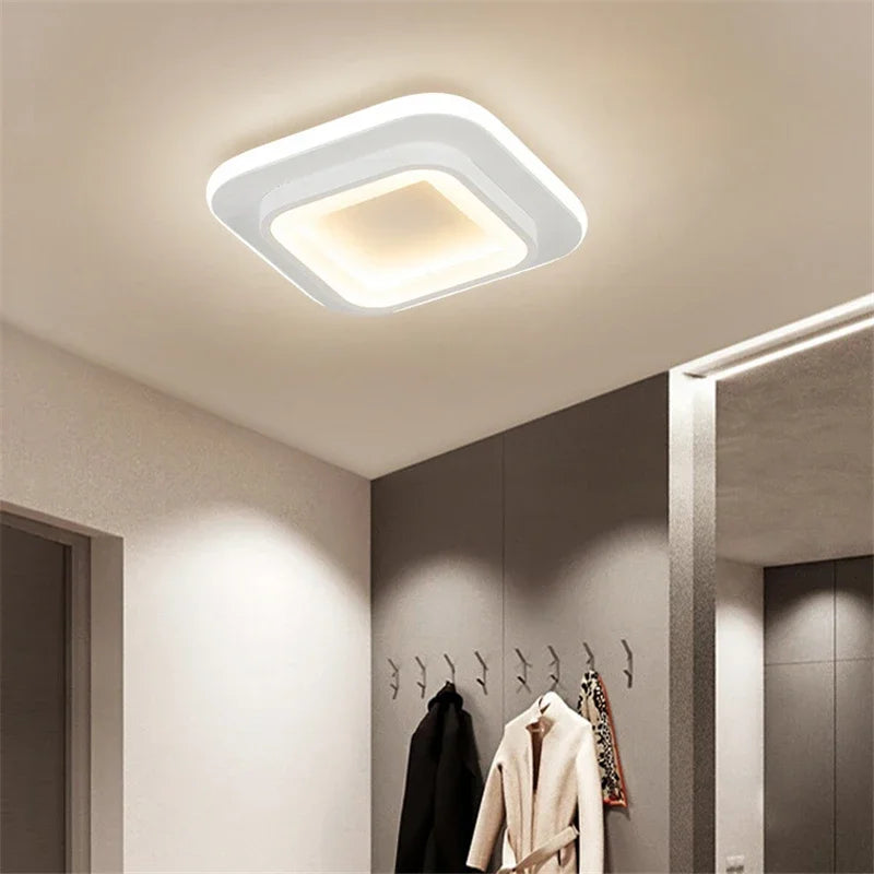 plafonnier moderne à leds design rond ou carré pour décoration intérieure - vue 6 sur 9