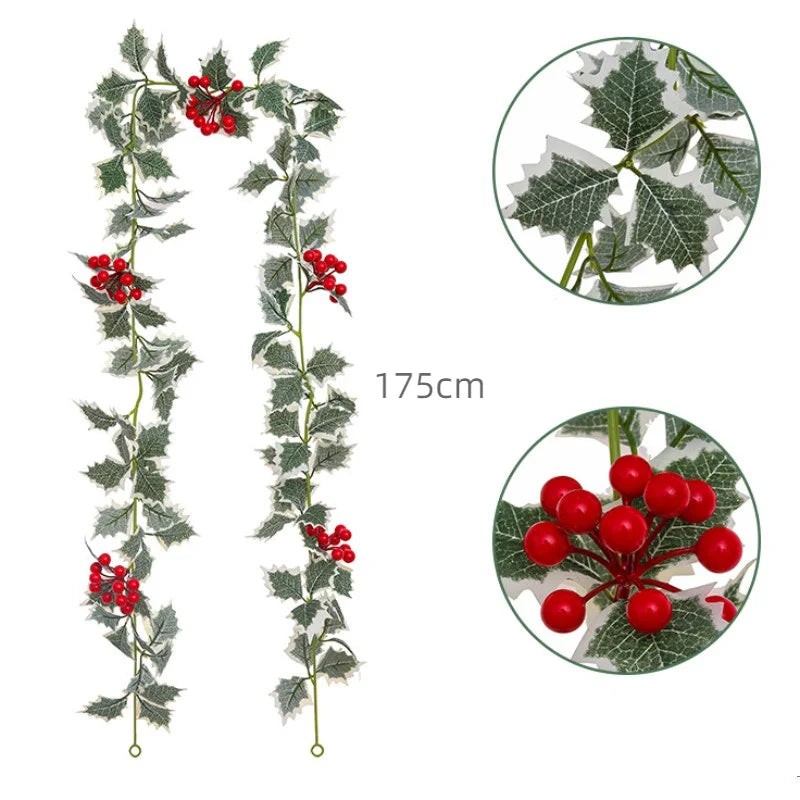 guirlande de feuilles artificielles pour décoration de noël - vue 13 sur 14