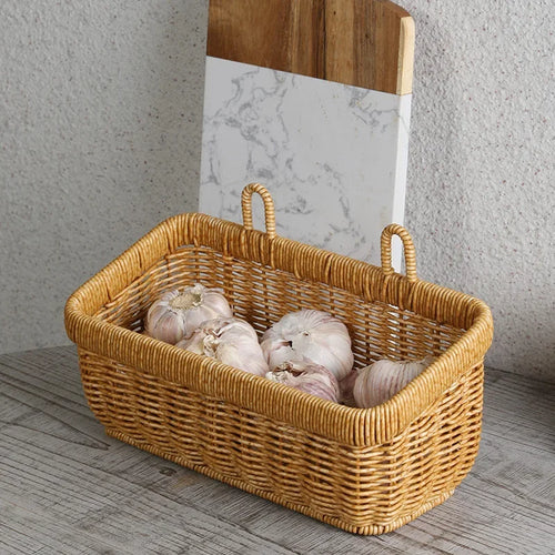 panier de rangement mural tissé à la main décoratif et pratique - vue 3 sur 7