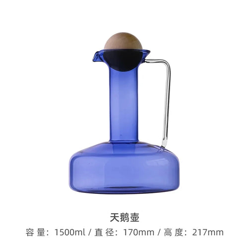 Bouilloire verre nordique 1500ml avec tasses maison