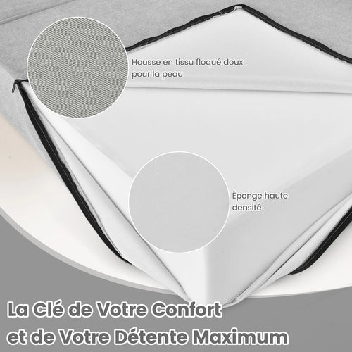 3 in 1 folding sofa bed, folding mattress, foam extra thick (15cm), sofa bed, floor mattress, folding mattress, guest mattress - vue 5 sur 6
