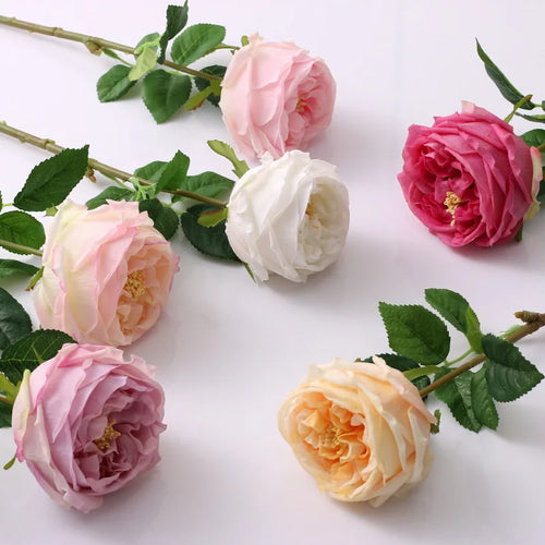branche de fleurs artificielles en soie pour décorations festives et mariage - vue 2 sur 13