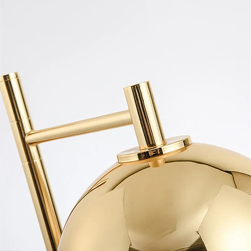 lampe de table moderne en fer doré luminaire décoratif d'intérieur - vue 6 sur 6