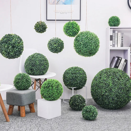 boule décorative en gazon artificiel pour jardin mariage et balcon