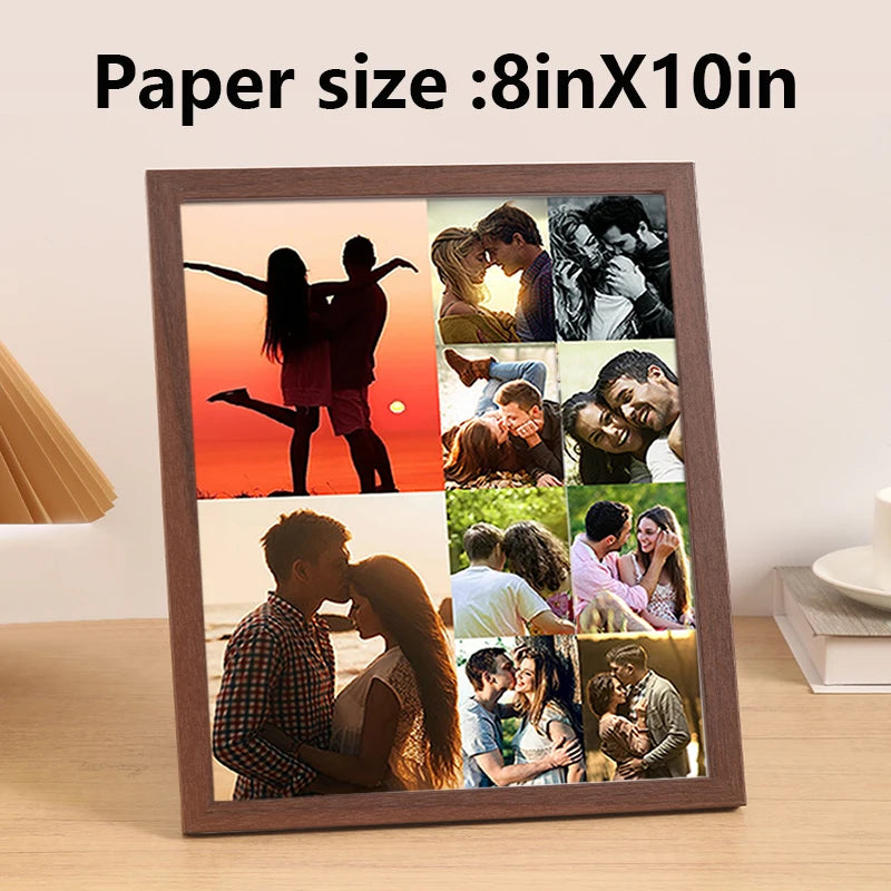 Personalized wooden photo frames, custom photo frame ornaments, simple holiday gifts indoors, commemorate precious memories - vue 5 sur 12