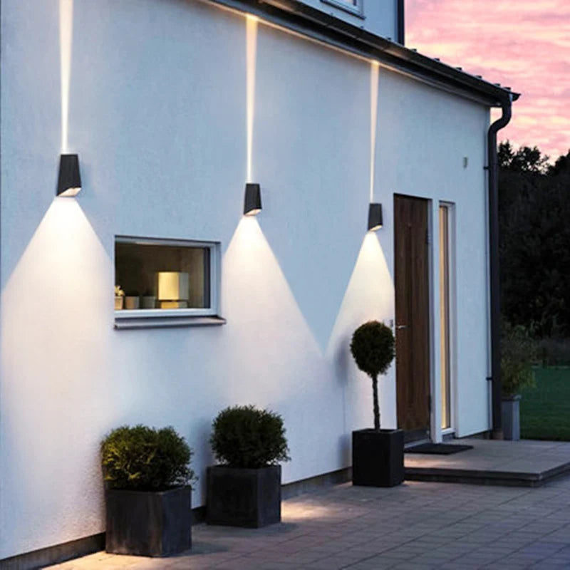 applique murale led extérieure design étanche éclairage moderne - vue 7 sur 9