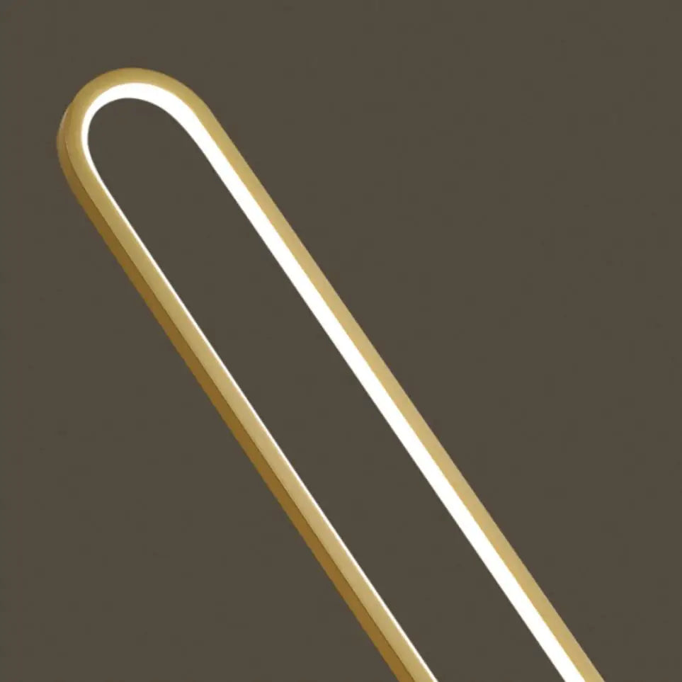 Minimalist copper LED floor lamp with 3 interchangeable Nordic decorations - vue 5 sur 7