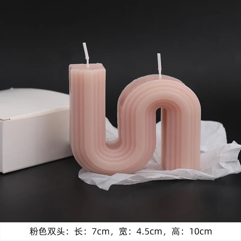 bougies parfumées géométriques en forme de u pour décoration intérieure - vue 9 sur 27
