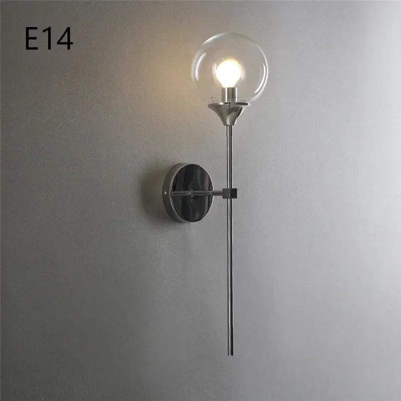 applique murale moderne en verre et chrome doré pour décoration intérieure - vue 15 sur 15