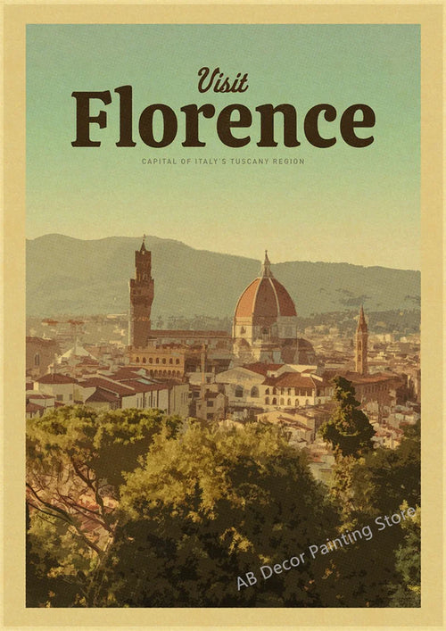 affiche rétro de voyage pour passionnés de tourisme