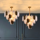 lustre en verre led design suspension luminaire acrylique