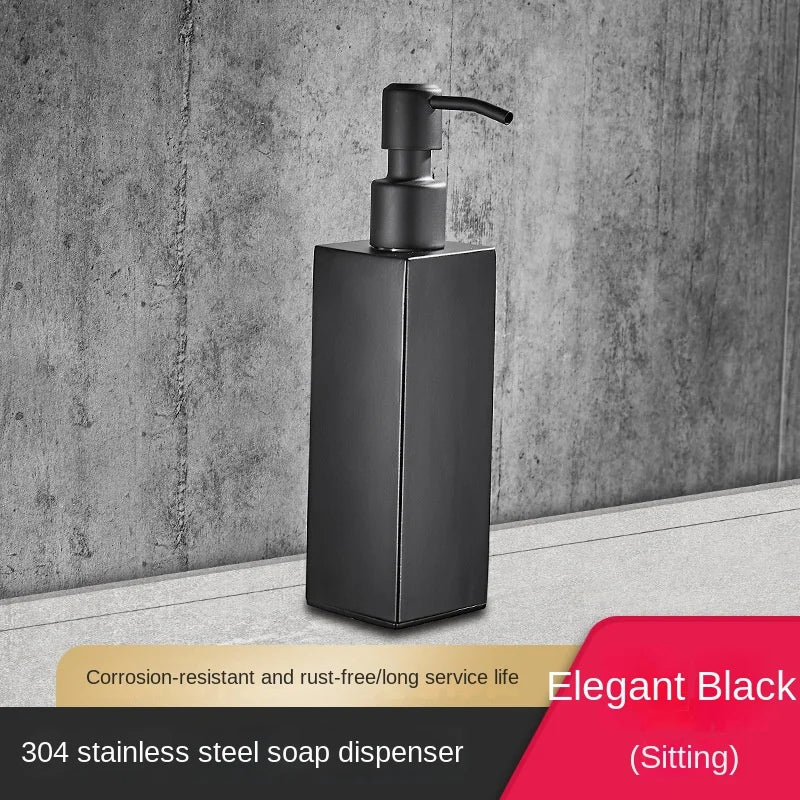 distributeur de savon mural en acier inoxydable 200 ml accessoires salle de bain - vue 12 sur 21