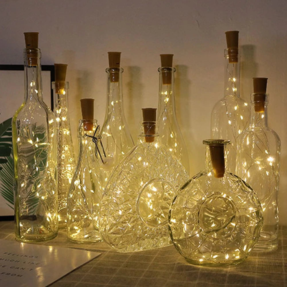 lot de 10 guirlandes lumineuses en liège pour décoration et bricolage - vue 6 sur 9