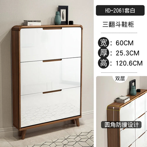 meuble à chaussures en bois design moderne gain de place luxe - vue 18 sur 22