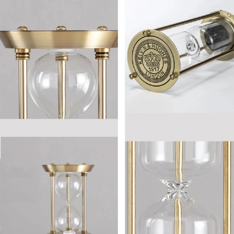 sablier en verre avec piliers décoration de bureau minuterie élégante - vue 4 sur 15