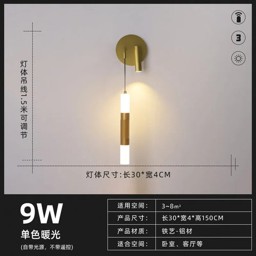 lampe de chevet design nordique moderne avec éclairage led - vue 12 sur 14