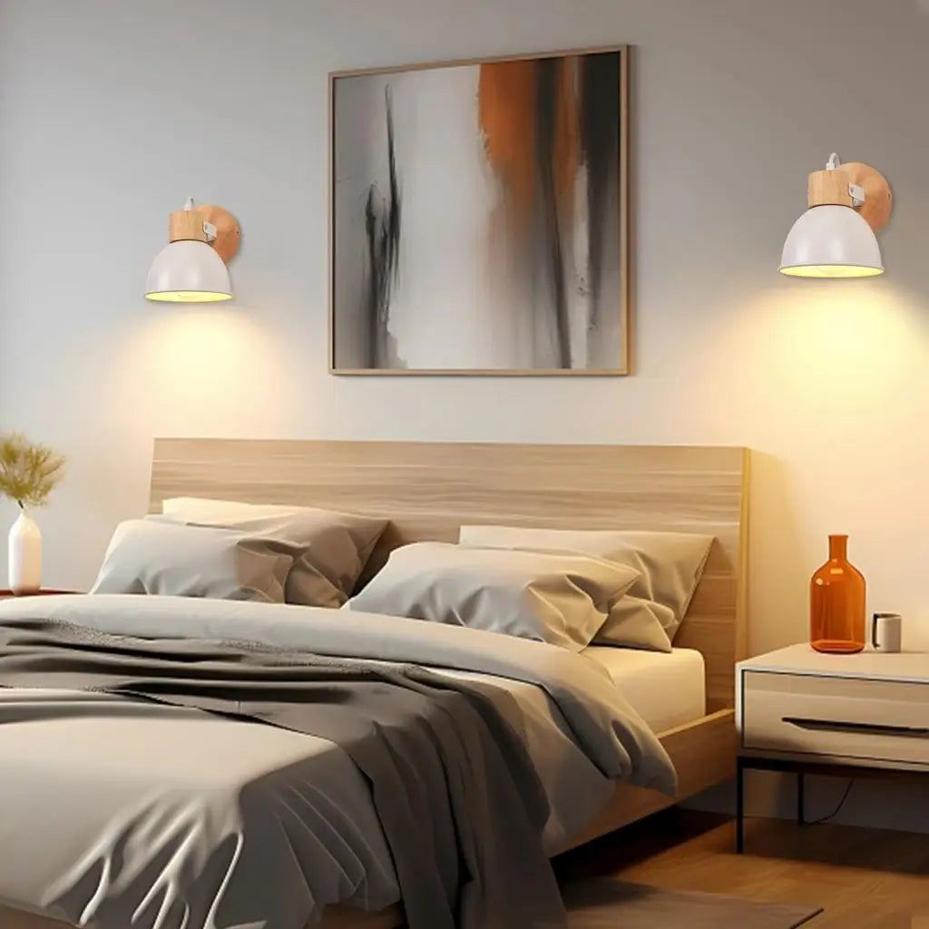 applique murale nordique en bois pour lecture - vue 3 sur 15