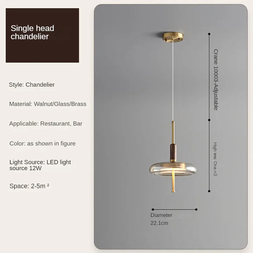 Nordic copper minimalist chandelier for elegant interiors - vue 11 sur 10