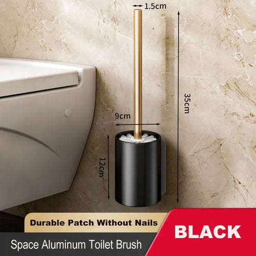 brosse de toilette murale en aluminium sans perforation sans angle mort - vue 8 sur 8
