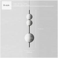 2024 LED White Glass Beads Pendant Chandelier Cafe Bar Bedroom Kitchen Round Ball Hanging Lighting Fixture Home Decor